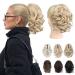 REECHO 9" Short Ponytail Extension Classic Loose Curly Wavy Claw Clip Pony tails Hair Extensions HP001 Hairpieces for Women - Medium Blonde