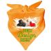 Little Fratz dog triangular scarf personalized with your desired motif (color: yellow) (size 2 (68 cm)) 68 x 20 yellow