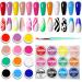 Painting Nail Gel Polish - Spider Gel Nail Polish Kit - 12 Colors UV Gel Nail Kit with Nail Brush Set - Black White Silver Gold Long Lasting Silk Gel Varnish Kit for Nail Manicure Design DIY