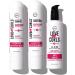 LUS Brands Love Ur Curls for Curly Hair, 3-Step System - Shampoo and Conditioner Set with All-in-One Styler - LUS Curls Hair Products - No Crunch, Nonsticky, Clean - 8.5oz each 3-Step System: Curly (Regular) 8.5 Fl Oz (Pack of 3)