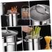 PRETYZOOM 1 Set Fry Pan Stock Pot with Strainer Basket Outdoor Chicken Fryer Fat Storage Can Mesh Steamer Basket Small Roasting Pan Deep Pan with Lid Stainless Steel Pot Soup Pot - Buy Online on SooperMarket.com