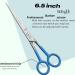 Professional Hairdressing Scissors Hair Cutting Scissors Shears for Barber Salon Home - with Antibacterial Comfort Rubber Grip 100% Stainless Steel (Blue) - Buy Online on SooperMarket.com