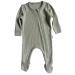 DreamBuy Zip Up Baby Sleepsuits Ribbed Cotton Footed or Footless. Unisex Newborn Clothes Baby boys' clothing and Baby girl clothes 0-3 Months Sage