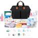 Pomelo Embossed Black Baby Changing Bag with Pram Clips and Changing Mat - Mom and Dad's Ultimate Essential - Buy Online on SooperMarket.com