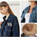 Sparkly Rhinestone & Pearl Iron-On Patch - M White | DIY Alphabet Applique for Clothing - Buy Online on SooperMarket.com