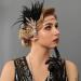 Handcess 1920s Flapper Feather Headband Black Feather Crystal Headband Women's Vintage Pearl Flapper Headpiece 20's Theme Cocktail Hair Accessories for Costume Prom Carnival Party - Buy Online on SooperMarket.com