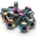 12pcs M5 * 10mm T25 Titanium Rotor Bolt for MTB Bicycle Disc Brake Rotor, Titanium Disc Brake Rotor Screw Bolt Kit, Rotor Bolt/Screw for SRAM SHIMANO Brake Disc Rotor, Rainbow Color,Lightweight
