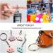 Teenitor Metal Split Key Chain Rings - 60 Pack 25mm Key Chains with 26mm Chains and Jump Rings - Ideal for Arts and Crafts - Buy Online on SooperMarket.com