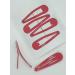 6 PCS Pink Metal Snap Hair Clips 5CM - Hair Grip Pins Set - Buy Online on SooperMarket.com