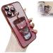 Gradient Glitter Quicksand Milk Tea For Iphone Case 15/14/13/12/11 Pro Max Electroplating Gradient Glitter Milk Tea Phone Case 3d Three-Dimensional Milk Tea Cup Shape (11 Pink-A) 11 Pink-A