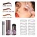 LSxia Brow Stamp and Stencil Kit - Waterproof Eyebrow Powder with 10 Stencils, Light Brown - Perfect for Natural Eye Brow Definition and Shaping - Women's Eye Brown Makeup - Buy Online on SooperMarket.com