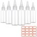 WLLHYF 2oz Applicator Bottle 6pcs Plastic Empty Squeeze Bottles Hair Color Applicator Bottle Transparent Refillable Oil Bottles for Hair Oils Liquids with Twist Top Cap and Labels - Buy Online on SooperMarket.com