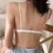 LoRier Women s Lace Bralette - Floral Adjustable Thin Strap V-Neck Wireless Triangle 75A White - International Shipping Available - Buy Online on SooperMarket.com