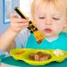 Bezavea Kids Construction Themed Cutlery Set - 3Pcs Toddler Fork and Spoon Utensil Set in Yellow | Perfect Gift for Boys and Girls - Buy Online on SooperMarket.com