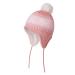 LANGZHEN Toddler Kids Infant Winter Hat Earflap Knit Warm Cap Fleece Lined Beanie for Baby Boys Girls 6-12 Months Deer-Pink