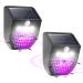 Bug Zapper Outdoor, 2 Pack RECHOO 2-in-1 Solar Bug Mosquito Zapper, Solar Outdoor Lights with Motion Sensor, Waterproof Solar Powered Mosquito Fly Zapper Killer Trap for Outdoor Use