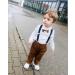 Volunboy Baby Boys Gentleman Suit 4PCS Outfit 2-3 Years | Formal Bow Tie Shirts + Suspenders Pants | Whitedots - Buy Online on SooperMarket.com