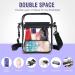 Youshuo Clear Stadium Bag - TPU Clear Purse with Front Pocket for Concerts & Sports, Black - Buy Online on SooperMarket.com