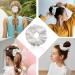 JEKUGOT Large White Lace Scrunchies for Women - Soft Elastic Hair Bands Thick Hair Ties Bobbles Ponytail Holders - Lolita Bulk Scrunchie Accessories for Ladies & Girls - Buy Online on SooperMarket.com