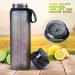 Fulter 1L Sport Water Bottle - BPA Free Non-Slip Grip Perfect for Outdoor Gym & School - Gray - Buy Online on SooperMarket.com