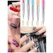 5 Pieces Nail Art Liner Brush & Dotting Pen Set - Ebanku Acrylic Nail Art Tools for Perfect Nail Design - Buy Online on SooperMarket.com