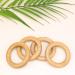Ruby 8-Piece Natural Wooden Bite Rings | Eco-Friendly Baby Teething Toys & Handicraft Tools ( 70mm) - Buy Online on SooperMarket.com
