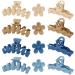 XINRUI 12 Pcs 4.4 Inch Large Claw Clips Variety Pack Large Hair Clips for Women Banana Clips Hair Matte Jaw Clip 90's French Design Barrettes Clip Accessories for Women Girls
