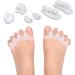 Clear Gel Toe Straightener Spacers - Bunion & Hammer Toe Corrector for Plantar Fasciitis Relief - Buy Online on SooperMarket.com
