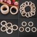 50 Unfinished Natural Wood Rings - 50mm DIY Craft Accessories for Jewelry Bracelets & Garlands - Buy Online on SooperMarket.com