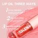 BANGFENG Big Brush Head Hydrating Lip Glow Oil - Cherry Tint | Nourishing & Plumping Lip Gloss Balm for Long Lasting Hydration - Buy Online on SooperMarket.com