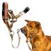 Alpha Boy dog training collar comfortable and gentle dog half for all breeds easy-to-use dog handlebars real leather strap one-piece dog-pulling harness with quick lock buckle (XXL)