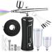 Fascinated Cordless Airbrush kit with Compressor Display  Portable Handheld Rechargeable Airbrush Gun Set for Makeup Painting Cake Decor Nail Art Barbers Model Coloring