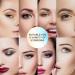 Eyebrow Stamp Shaping Kit with 10 Stencils & 2 Brushes - Long Lasting Brown Black Powder Makeup for Professional Results - Dark Brown Definer Set - Ideal Gift for Women - Buy Online on SooperMarket.com