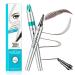Ey brow pencil with 4 tip micro head liquid eyebrows microblading pen eyebrow pencil micro 4 point brow pencil long -lasting waterproof natural (#2 dark brown)