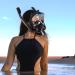 HJKB Full Face Snorkel Mask with Anti-Fog Wipes | 180 Panoramic HD View | Anti-Leak Dry Top Set for Adults & Kids | Black Large-X-Large - Buy Online on SooperMarket.com
