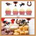 FoldTier 50 Pcs Horse Cupcake Toppers Equestrian Horse Theme Party Picks Derby Party Supplies Derby Decorations Horse Cake Topper Horseshoe Cupcake Toppers for Kentucky Horse Race Party Supplies - Buy Online on SooperMarket.com
