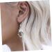PACKOVE Sterling Silver Earrings 1 pair Earbobs Woman Earrings Girl Fashion Eardrop Mouth Shark for Silver Dress Dangler Night - Buy Online on SooperMarket.com