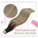 Youngsee Balayage Tape In Extensions - Real Brown Remy Hair 50cm 20pcs #4/14/60 - Invisible Skin Weft for Effortless Volume - Buy Online on SooperMarket.com