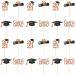 BAOK Graduation Cupcake Toppers - Graduation Theme Cupcake Toppers Class of 2023 Graduation Caps Cupcake Picks for Party Cake Decorations Supplies Rose Gold - Buy Online on SooperMarket.com