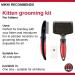 Mikki Kitten Cat Grooming Kit - Slicker Brush, Comb, Flea Comb Set - Buy Online on SooperMarket.com