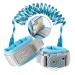 Lehoo castle children safety lines anti-lost wrist belt children safety hand loop 360 rotation elastic wire rope breathable cotton arm joint light blue