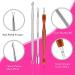 9-Piece Nail Art Tools Set: Acrylic Nail Clipper, 3 Cuticle Pushers, 2 Nail Carving Pens, 3 Nail Buffering Files - Black Stainless Steel Manicure Kit - Buy Online on SooperMarket.com