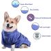 Happy Hachi Microfiber Dog Bathrobe - Super Absorbent & Fast Drying Towel for Small Medium & Large Dogs & Cats - Washable Beach Towel (Blue L) - Buy Online on SooperMarket.com
