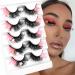 Eyelashes 25 Mm Bulk Snowflake False Eyelashes 8D Curly Natural Thick Color High Imitation Mink Eyelashes Lashes Short A One Size - Buy Online on SooperMarket.com