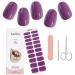 Kalolary Gel Nail Polish Strips Nail Gel Art Sticker Waterproof Full Nail Wraps Decal Sets with Scissors Nail File and Stick for Women Girls Nail Art Decor (UV/LED Lamp Required)-4