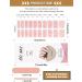 Kalolary 20PCS Luminous Glitter Gel Nail Polish Strips - Glow in the Dark Adhesive Full Wrap Sticker Set with Nail File - Waterproof Pink Gel Nail Wrap Stickers - Buy Online on SooperMarket.com