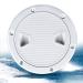 4/6/8 inch Deck Plate Hatch with Detachable Rugged Center,White Non Slip Inspection Hatch w/Detachable Cover white 4 in