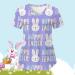 Foldap Easter Nurse Uniforms for Women: Cute Patterned Short Sleeve V-Neck Tee with Pockets | Breathable Plus Size Shirts - Large, C1-purple - Buy Online on SooperMarket.com