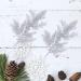 20Pcs Silver Christmas Tree Picks - Glitter Pine Branches for Holiday Crafts & Decor - Buy Online on SooperMarket.com