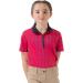 Horze Kids' Short Sleeved Equestrian Sun Shirt - Pink/Peacoat Dark Blue - XL (EU 158-164) | Moisture-Wicking, UV Protection, Mesh Under-Sleeves - Buy Online on SooperMarket.com